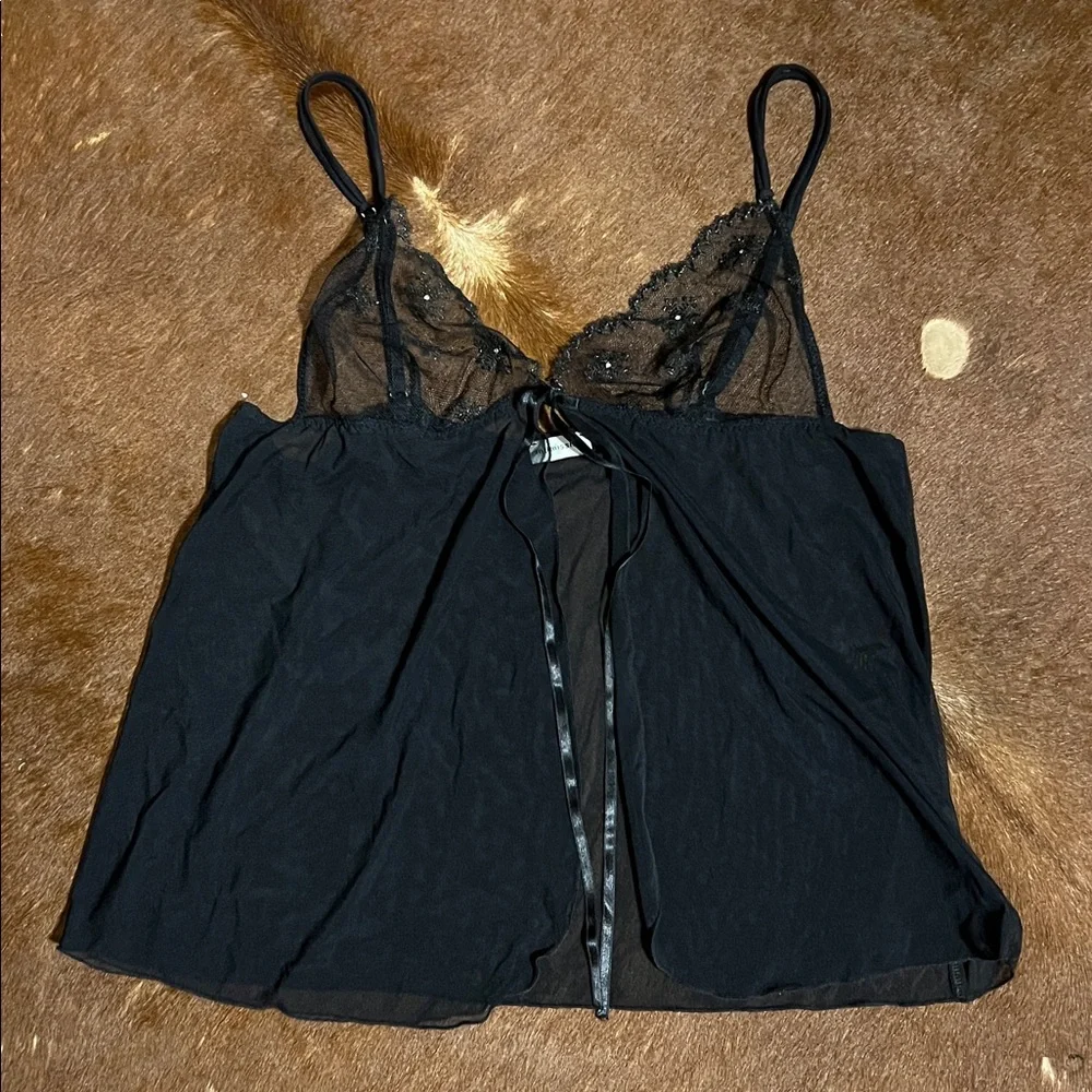 Intimissimi Black Sheer Detail Camisole, Size XS/S - Picture 2 of 10
